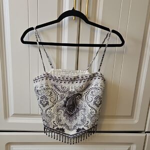 Elegant Paisley Print Women's Top